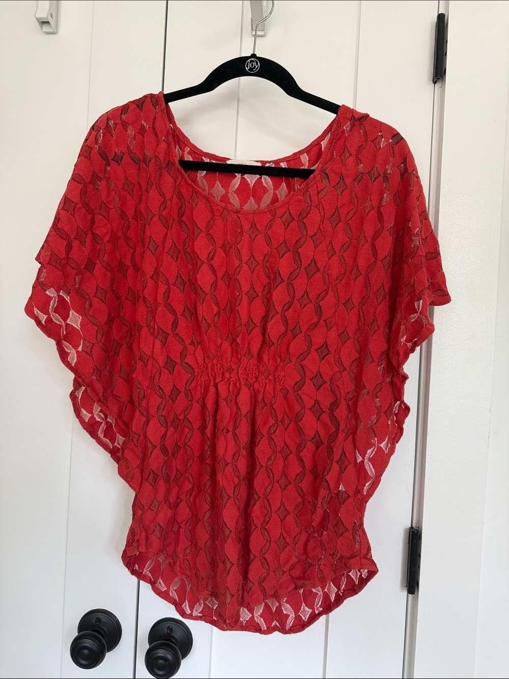 Anthropologie Lace Overlay Blouse